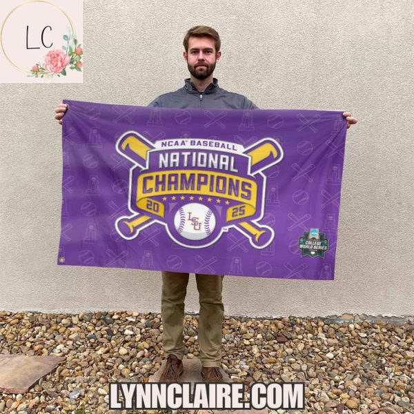 Limited Edition NCAA Baseball National Champions 20 LSU Tigers 25 Flag