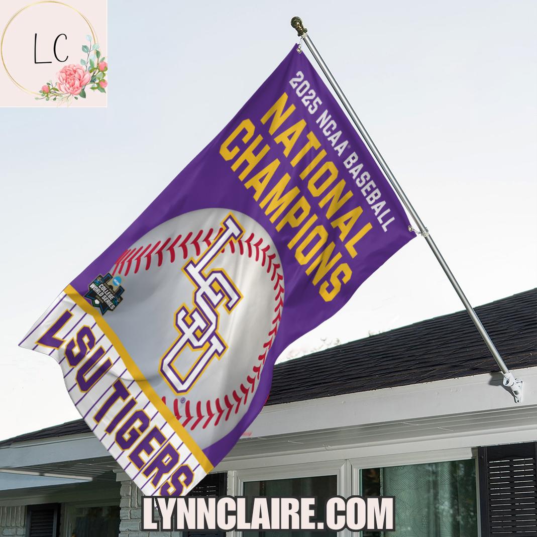 Limited Edition NCAA Baseball National Champions LSU Tigers 2025 Flag Limited Edition NCAA Baseball National Champions LSU Tigers 2025 Flag