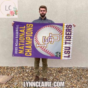 Limited Edition NCAA Baseball National Champions LSU Tigers 2025 Flag