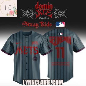 Limited Edition New York Mets x Stray Kids Dominate World Tour “Seungmin 11” Baseball Jersey