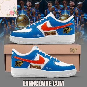 Limited Edition Oklahoma City Thunder 2025 Champions AF1 Shoes Custom Name