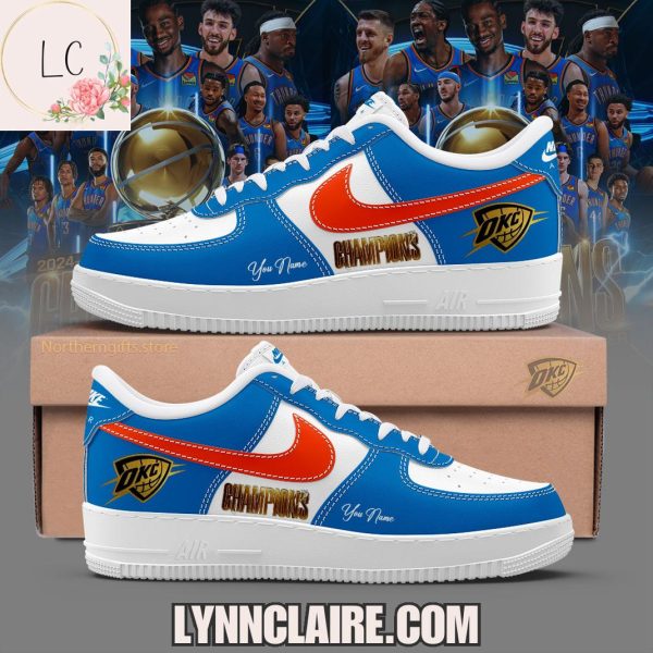 Limited Edition Oklahoma City Thunder 2025 Champions AF1 Shoes Custom Name