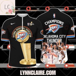 Limited Edition Oklahoma City Thunder 2025 National Basketball Association Champions Short Sleeves Quarter Zip Jersey