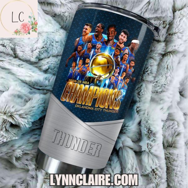 Limited Edition Oklahoma City Thunder 2X Champions 20oz Tumbler Custom Name