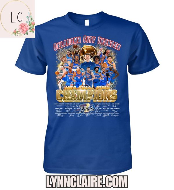 Limited Edition Oklahoma City Thunder NBA 2025 Champions Finals 2D T-Shirt