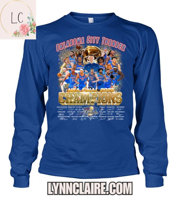 Limited Edition Oklahoma City Thunder NBA 2025 Champions Finals 2D T-Shirt