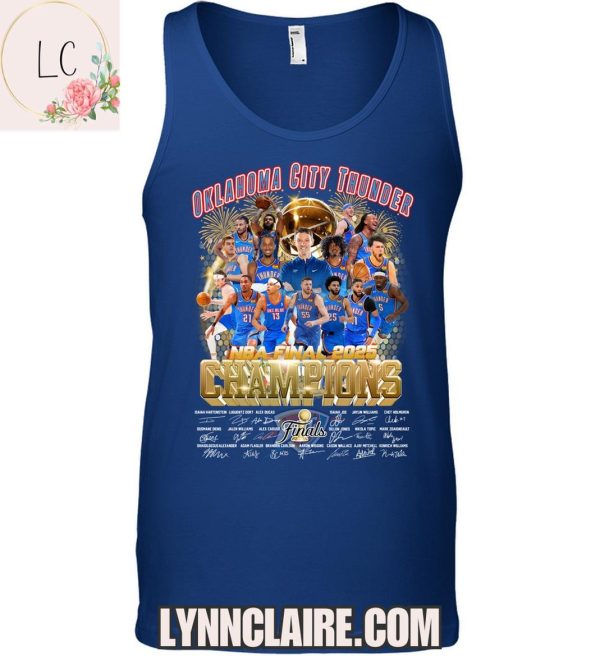 Limited Edition Oklahoma City Thunder NBA 2025 Champions Finals 2D T-Shirt