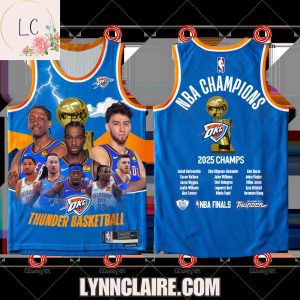 Limited Edition Oklahoma City Thunder NBA Finals 2025 Champs Basketball Jersey