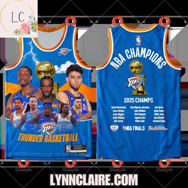 Limited Edition Oklahoma City Thunder NBA Finals 2025 Champs Basketball Jersey