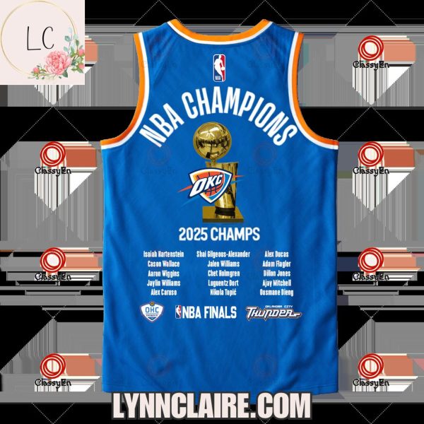 Limited Edition Oklahoma City Thunder NBA Finals 2025 Champs Basketball Jersey