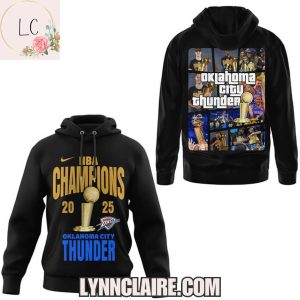 Limited Edition Oklahoma City Thunder x Gta5 NBA Champions 2025 3D T-Shirt