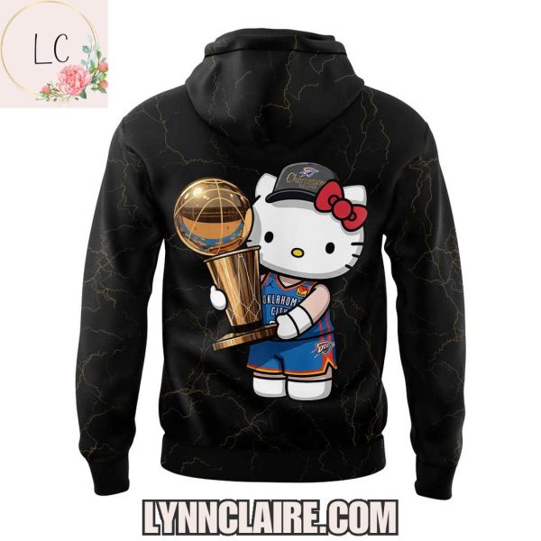 Limited Edition Oklahoma City Thunder x Hello Kitty NBA Champions 2025 Hoodie