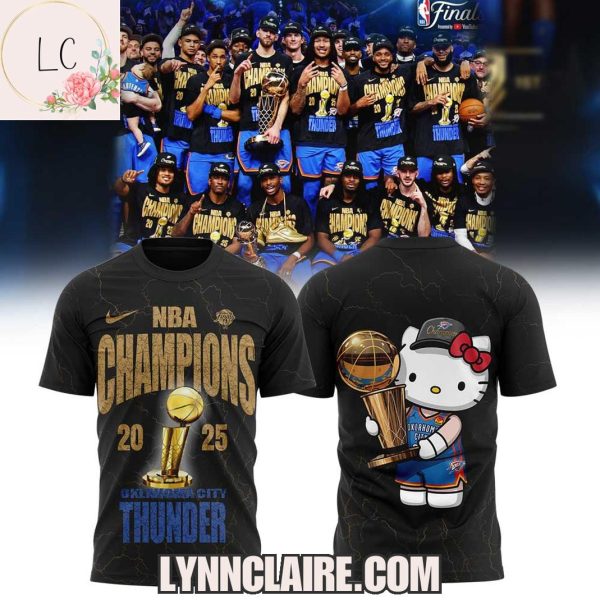 Limited Edition Oklahoma City Thunder x Hello Kitty NBA Champions 2025 Hoodie