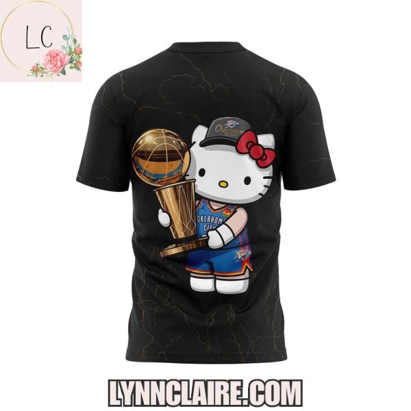 Limited Edition Oklahoma City Thunder x Hello Kitty NBA Champions 2025 Hoodie