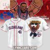 Limited Edition Power All-Star Cleveland Guardians x Carlos Slamtana It’s A Grand Slamtana Baseball Jersey – Blue