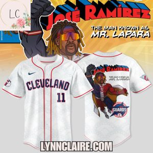 Limited Edition Power All-Star Cleveland Guardians x Jose Ramirez The Man Known As Mr.Lapara Baseball Jersey – White