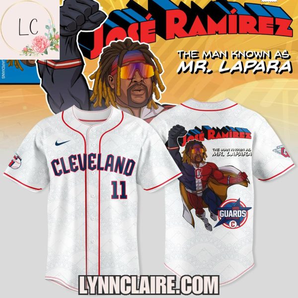 Limited Edition Power All-Star Cleveland Guardians x Jose Ramirez The Man Known As Mr.Lapara Baseball Jersey – White