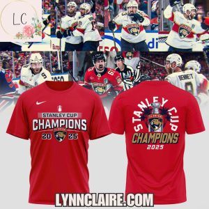 Limited Edition Stanley Cup Champions 2025 Back To Back Florida Panthers 3D T-Shirt