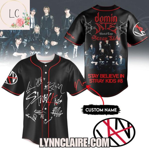 Limited Edition Stay Believe In Stray Kids Domin ATE World Tour 2025 Baseball Jersey Custom Name