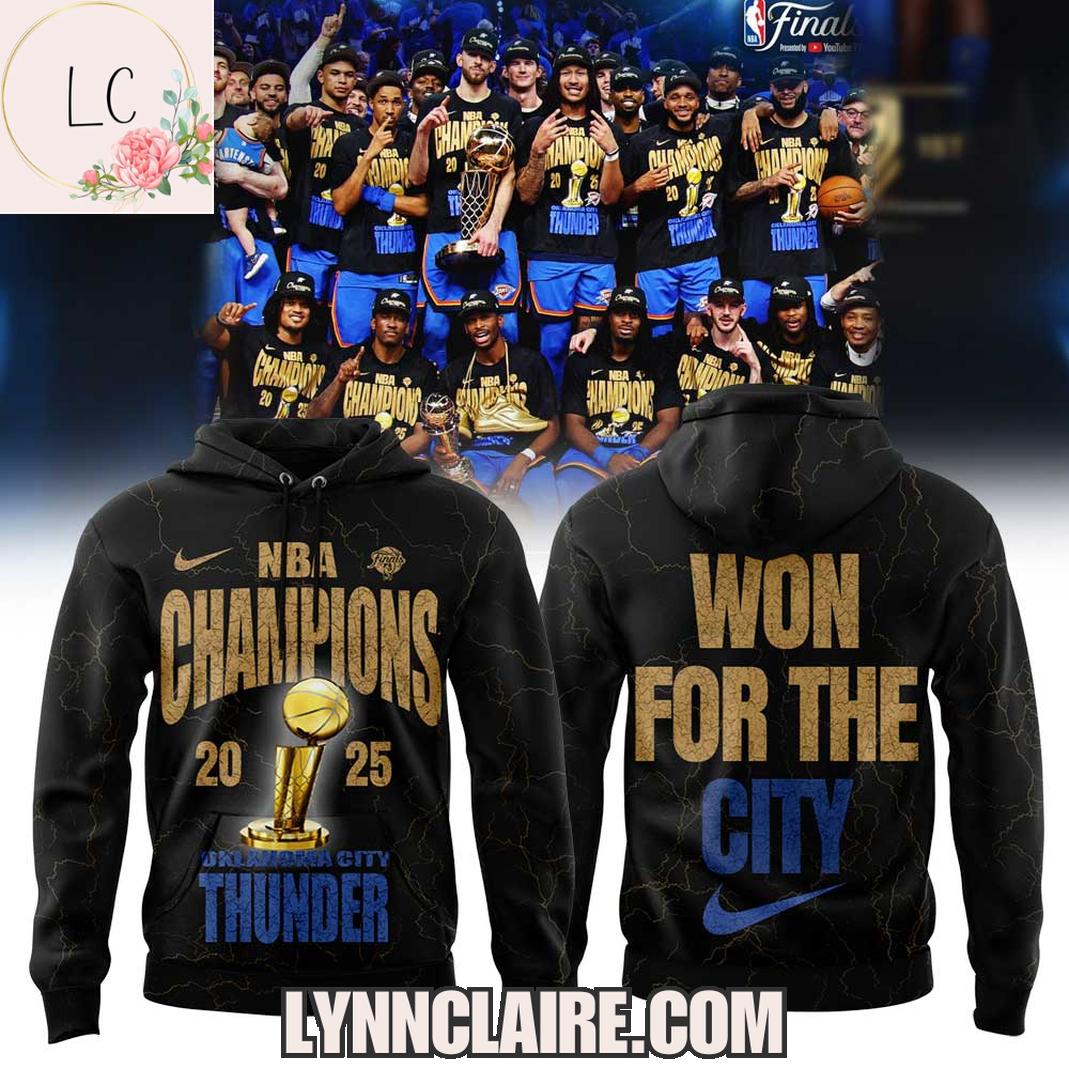 Limited Edition Won For The City NBA Champions 2025 Oklahoma City Thunder 3D T-Shirt Limited Edition Won For The City NBA Champions 2025 Oklahoma City Thunder 3D T-Shirt
