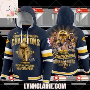 National Basketball Association Champions 2025 Indiana Pacers Hooded Varsity-Style Jacket