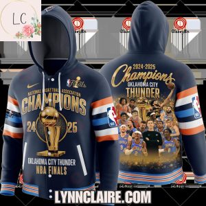 National Basketball Association Finals Champions 24-25 Oklahoma City Thunder Hooded Varsity-Style Jacket