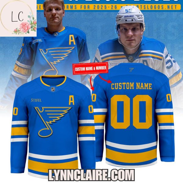 New City Edition St. Louis Blues 2025 Hockey Jersey Custom Name