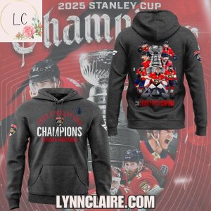 New Limited Edition Back To Back Stanley Cup Champions Florida Panthers 2025 Hoodie – Grey