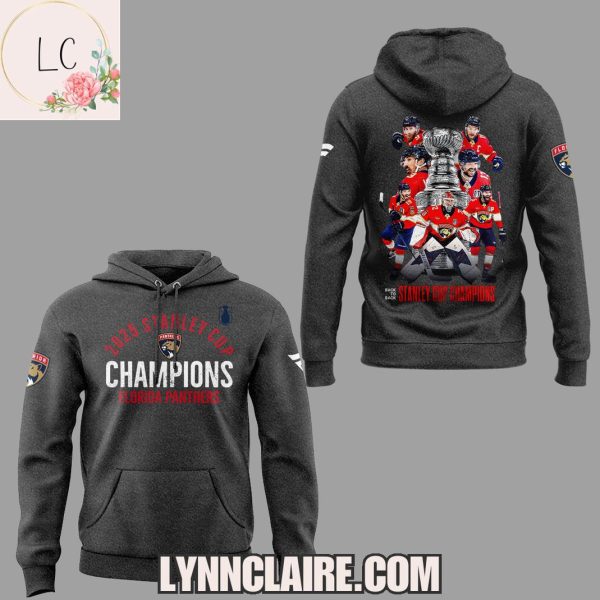 New Limited Edition Back To Back Stanley Cup Champions Florida Panthers 2025 Hoodie – Grey