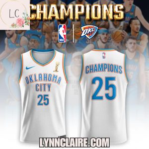 New Limited Edition Oklahoma City Thunder 25 Champions Basketball Jersey
