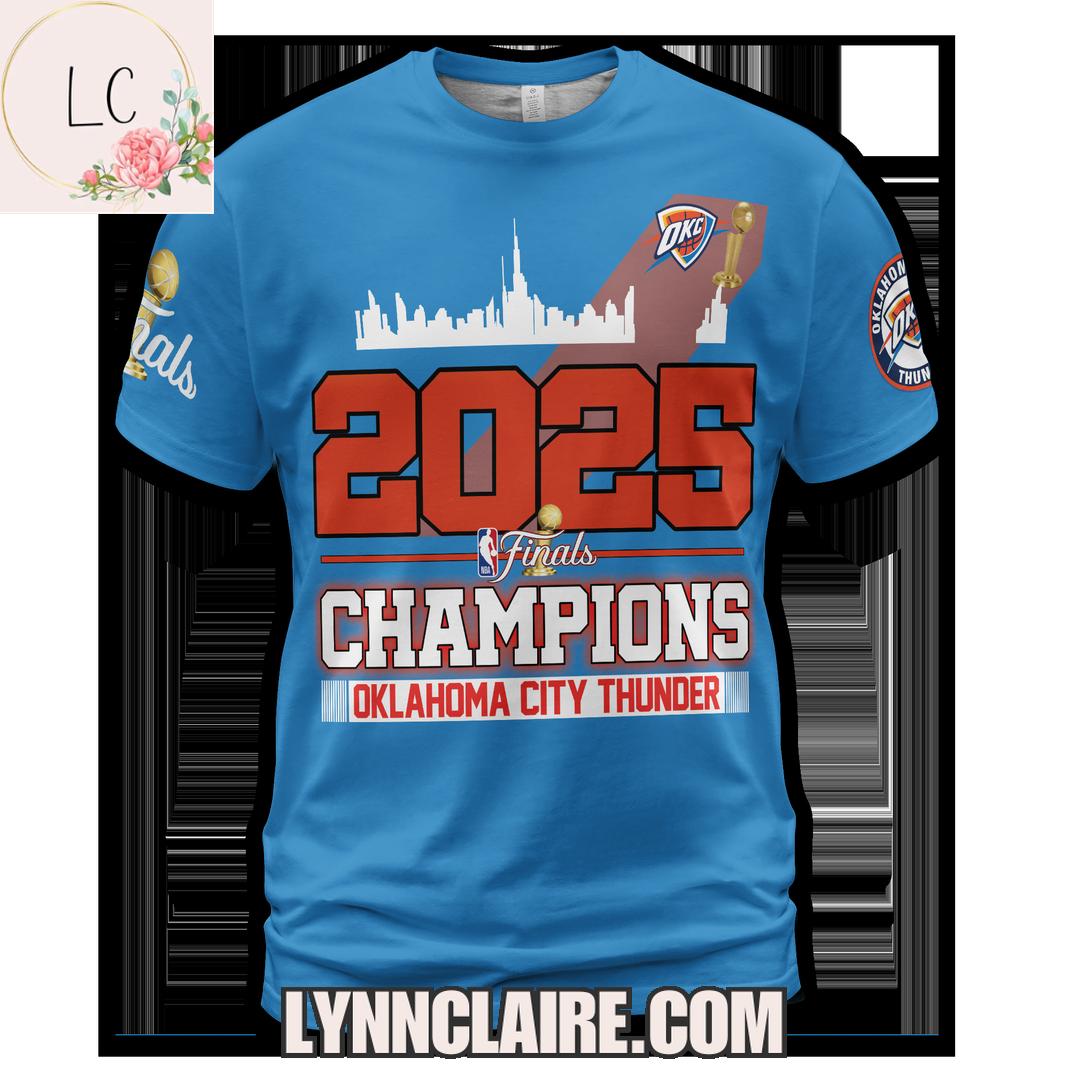 Special Edition 2025 Oklahoma City Thunder Finals Champions 3D T-Shirt Special Edition 2025 Oklahoma City Thunder Finals Champions 3D T-Shirt