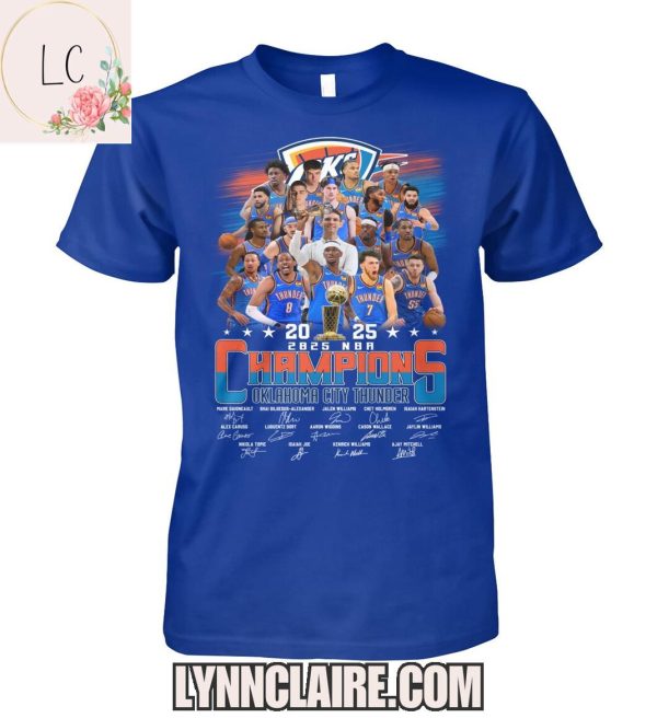 Special Edition 2025 Oklahoma City Thunder NBA Champions 2D T-Shirt