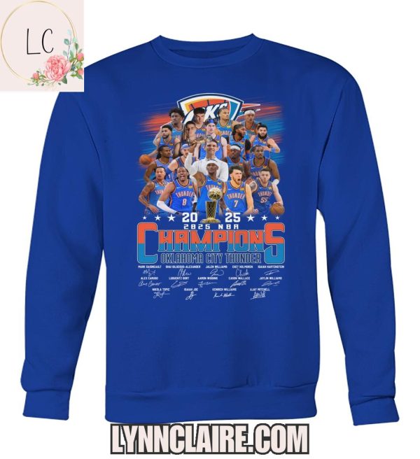 Special Edition 2025 Oklahoma City Thunder NBA Champions 2D T-Shirt