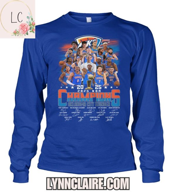 Special Edition 2025 Oklahoma City Thunder NBA Champions 2D T-Shirt