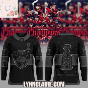 Special Edition 2025 Stanley Cup Back To Back Champions Florida Panthers Hockey Jersey