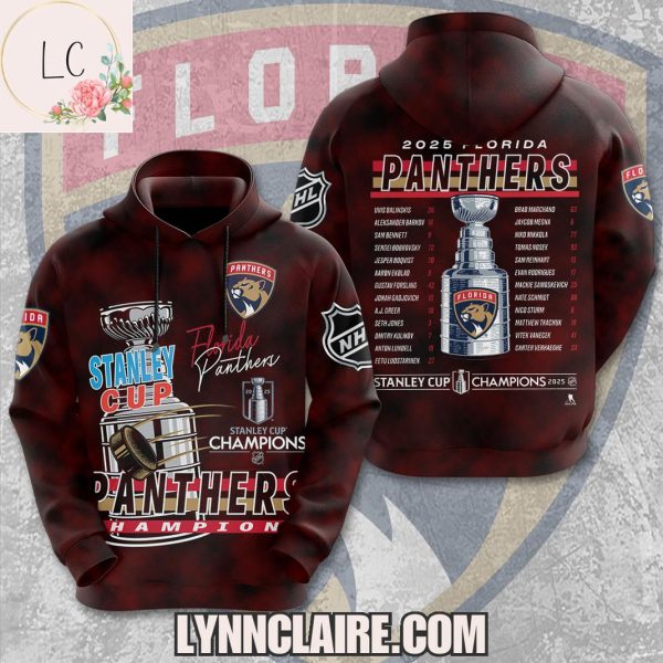Special Edition 2025 Stanley Cup Florida Panthers Champions 3D T-Shirt