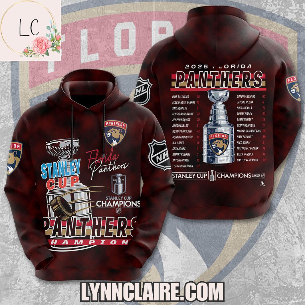 Special Edition 2025 Stanley Cup Florida Panthers Champions 3D T-Shirt Special Edition 2025 Stanley Cup Florida Panthers Champions 3D T-Shirt