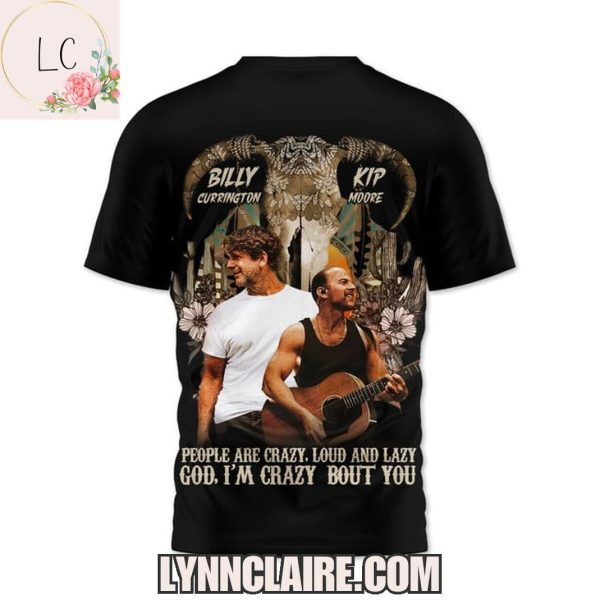 Special Edition Billy Currington & Kip Moore Live In Concert 2025 3D T-Shirt