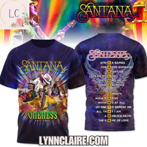 Special Edition Carlos Santana Oneness 2025 Tour 3D T-Shirt