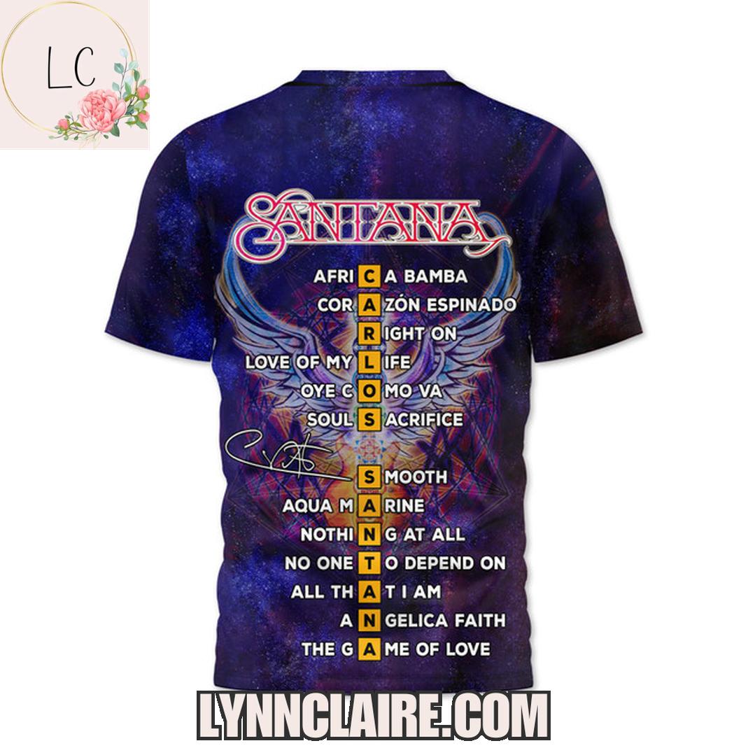 Special Edition Carlos Santana Oneness 2025 Tour 3D T-Shirt Special Edition Carlos Santana Oneness 2025 Tour 3D T-Shirt