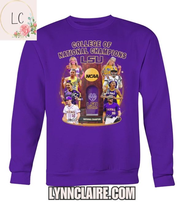 Special Edition College Of National Champions LSU Tigers 2D T-Shirt