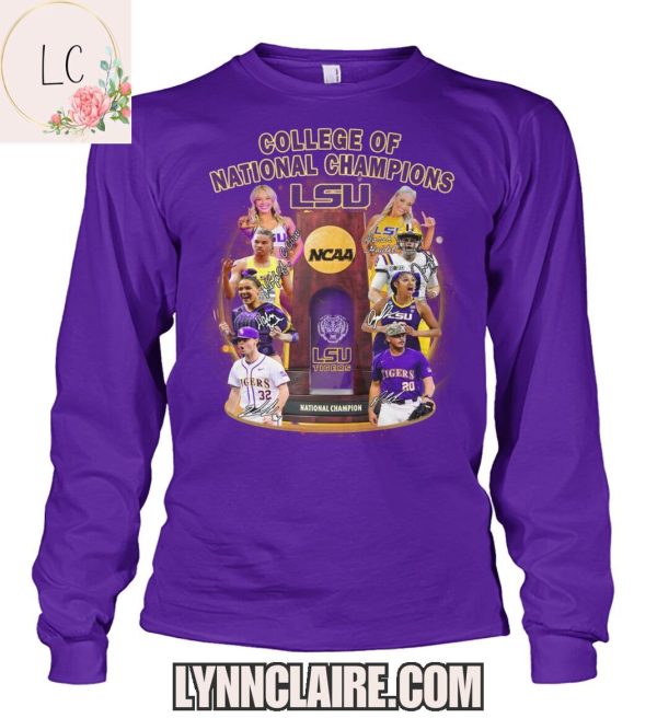 Special Edition College Of National Champions LSU Tigers 2D T-Shirt