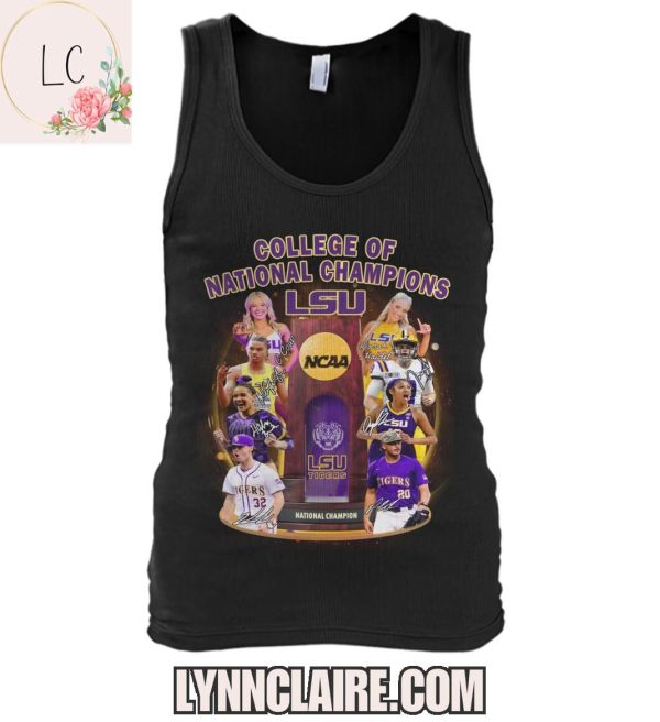 Special Edition College Of National Champions LSU Tigers 2D T-Shirt