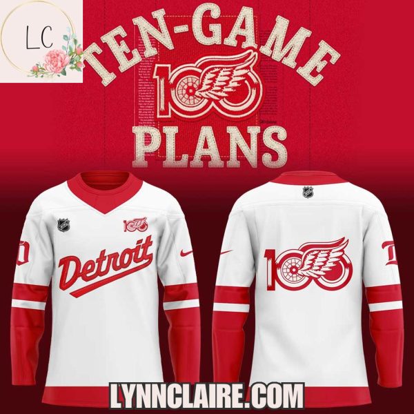 Special Edition Detroit Red Wings Ten-Game Plans 2025 Hockey Jersey