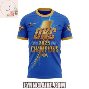 Special Edition First Time 2025 Champions NBA Oklahoma City Thunder 3D T-Shirt