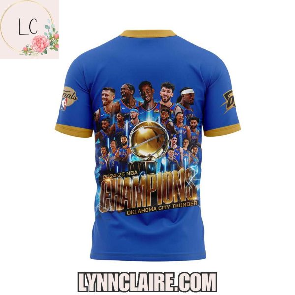 Special Edition First Time 2025 Champions NBA Oklahoma City Thunder 3D T-Shirt