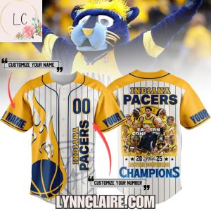 Special Edition Indiana Pacers 2025 Finals Eastern Conference Champions Custom Name Baseball Jersey