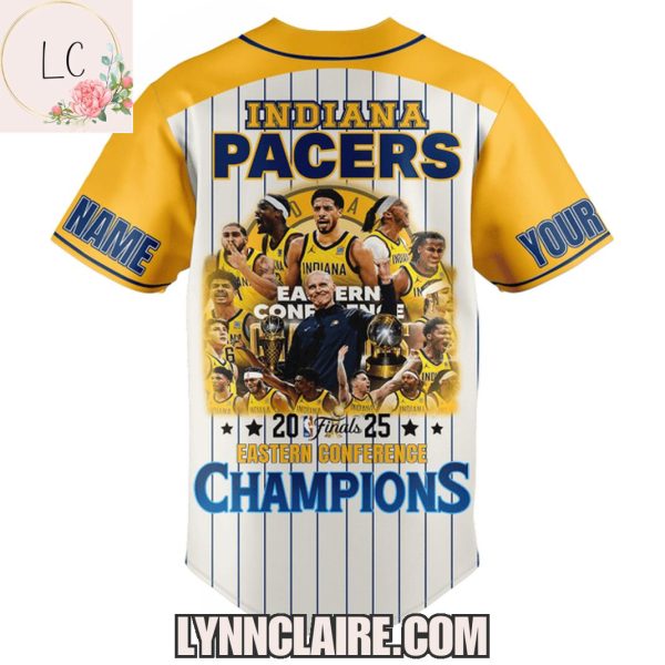 Special Edition Indiana Pacers 2025 Finals Eastern Conference Champions Custom Name Baseball Jersey