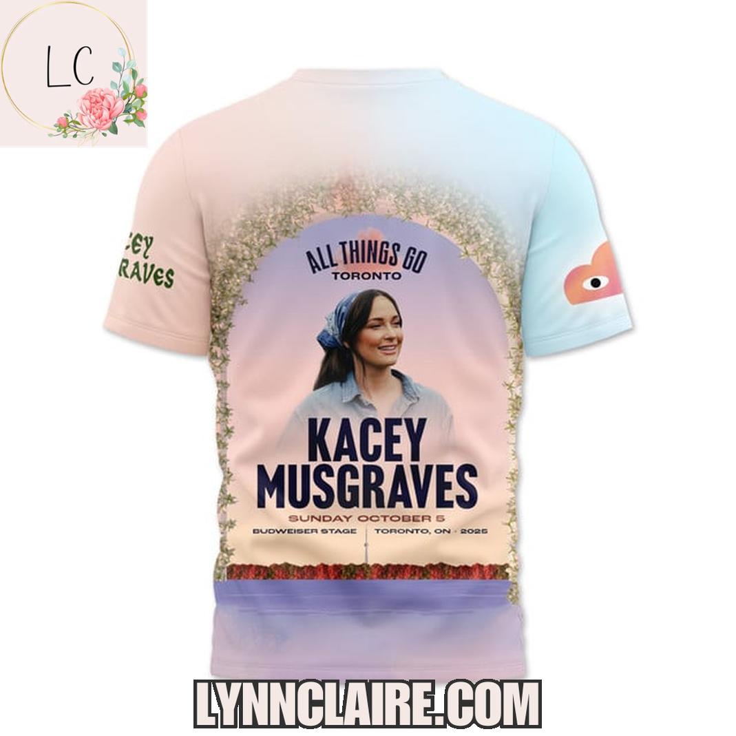 Special Edition Kacey Musgraves All Things Go Toronto Music Festival 2025 3D T-Shirt Special Edition Kacey Musgraves All Things Go Toronto Music Festival 2025 3D T-Shirt