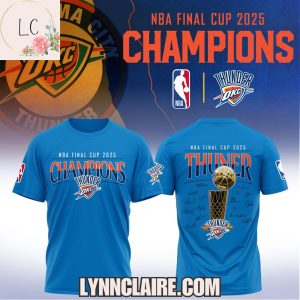 Special Edition NBA Finals Cup 2025 Champions Oklahoma City Thunder 3D T-Shirt